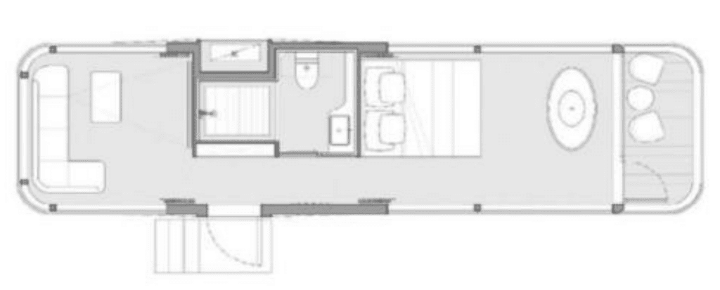 A floor plan of the interior of a house.