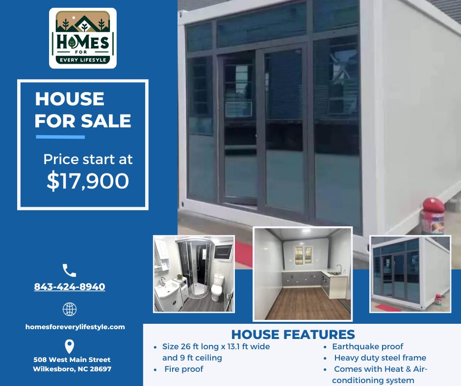 A flyer for a house for sale with pictures of the inside and outside.