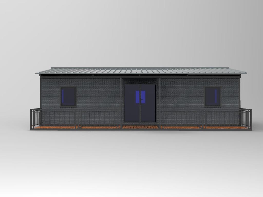 A 3 d rendering of the front of a building.